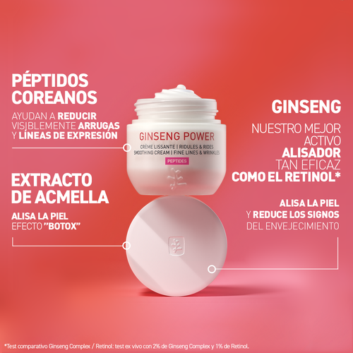 Ginseng Power Crema antiedad formato viaje Arrugas y líneas de